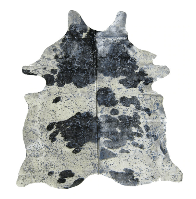 BLACK AND SILVER COW HIDE