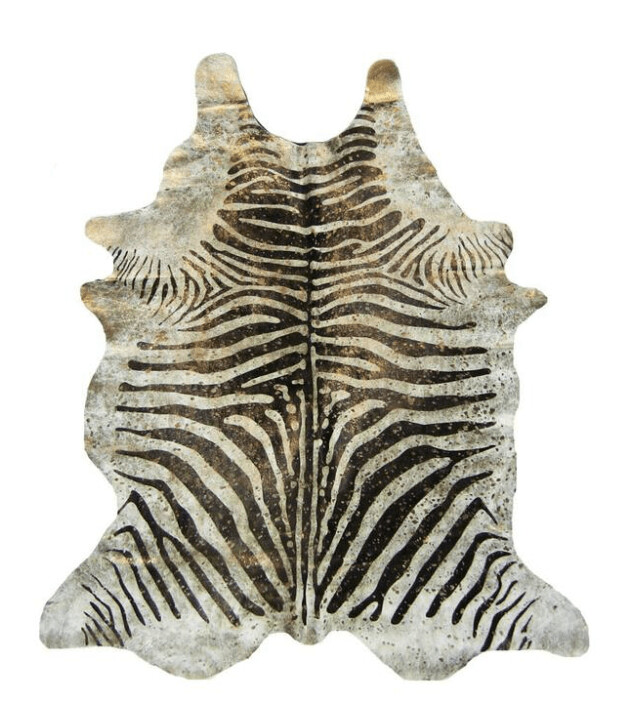 ZEBRA BROWN STENCIL RUG