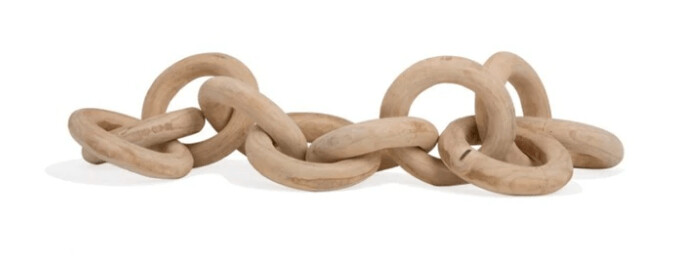 WOOD CHAIN DECOR 57"
