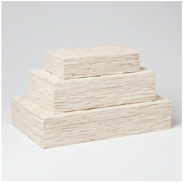 CHISELED BONE STORAGE BOXES
