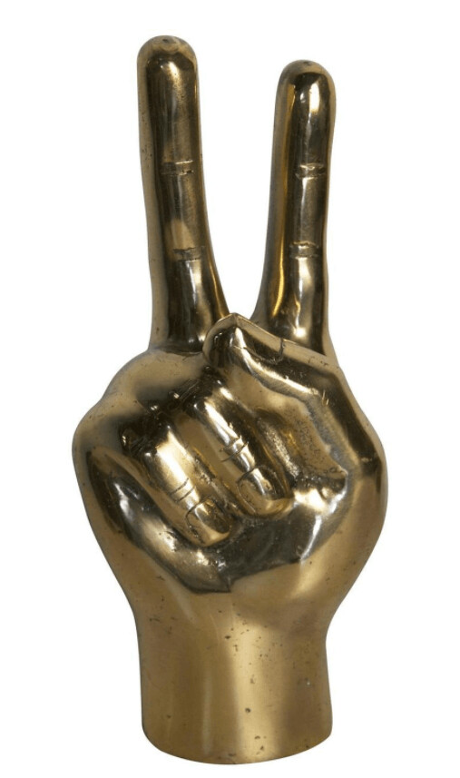 BRASS PEACE SIGN