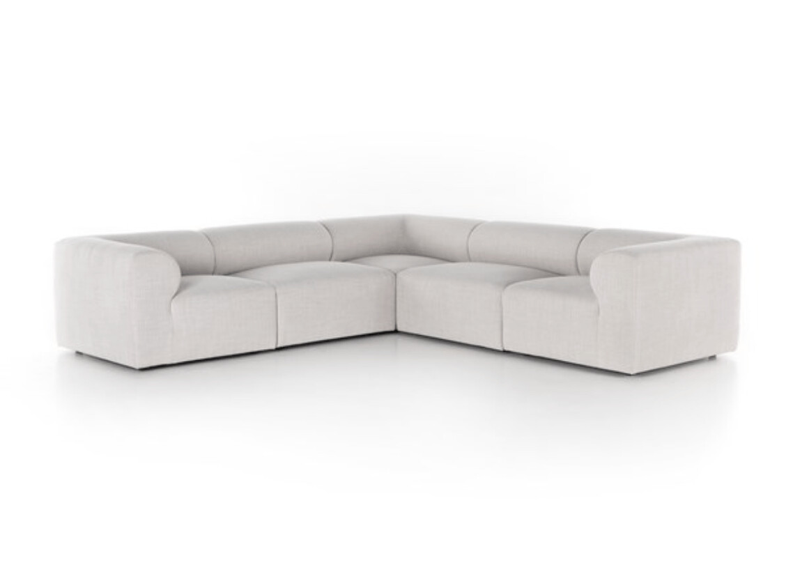 COLLINS 5 PC SECTIONAL-GIBSON WHEAT