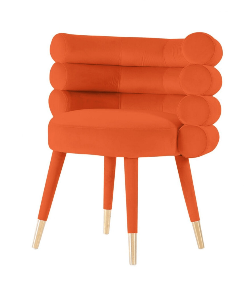 OTHELLO ORANGE & GOLD ACCENT CHAIR