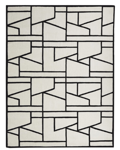 ZIP RUG-IVORY/BLACK