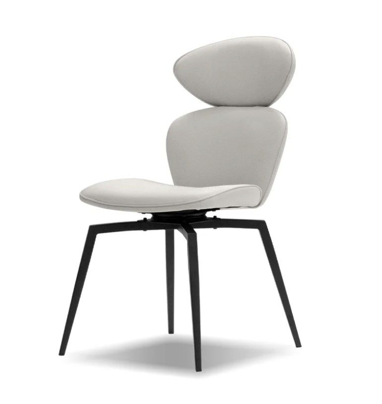 TAUPE SWIVEL DINING CHAIR