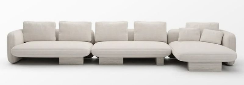 IMMERSE RIGHT CHAISE SECTIONAL LARGE ECRU