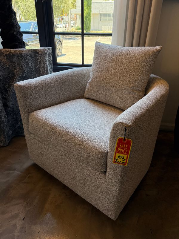 Chenille Swivel Chair