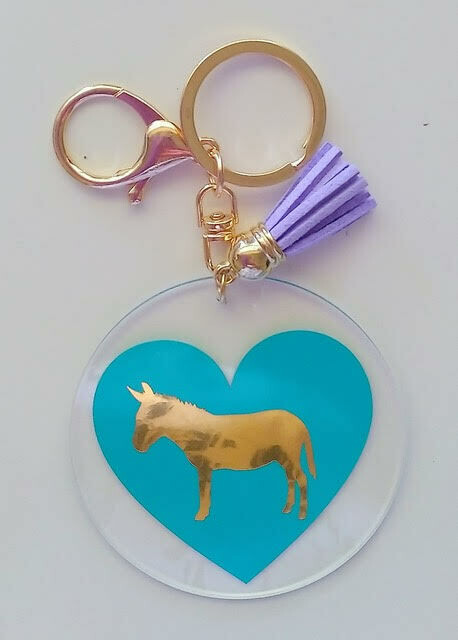 Acrylic Donkey Keyrings (Blue) Acrylic Donkey Keyrings (Blue)