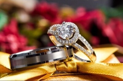 COUPLE&#39;S SET STERLING SILVER RINGS
