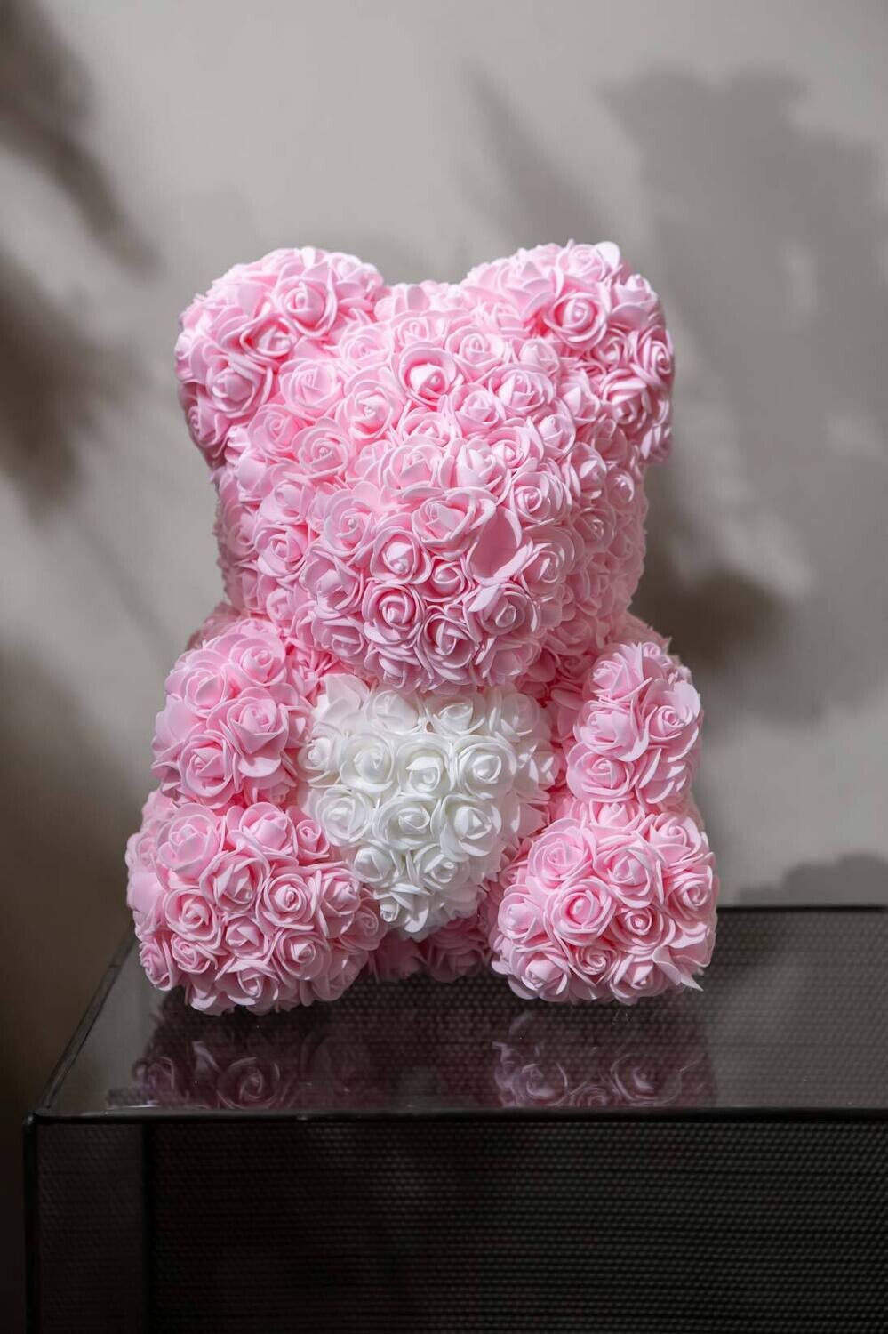 Bloemenbeer (Anna), Kleur: Roze met witte buik