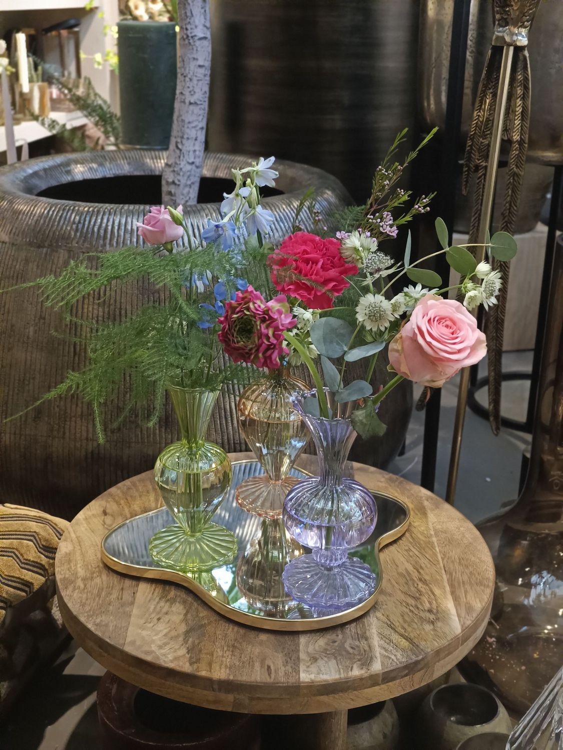 Kleurrijk spiegelplateau