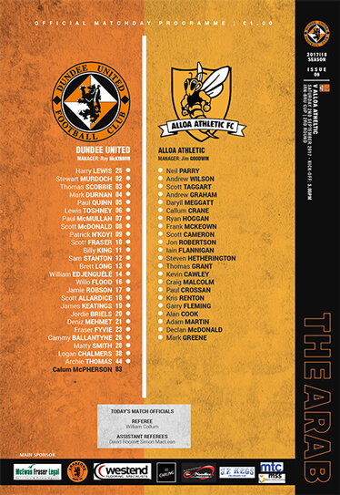 Dundee Utd v Alloa Athletic