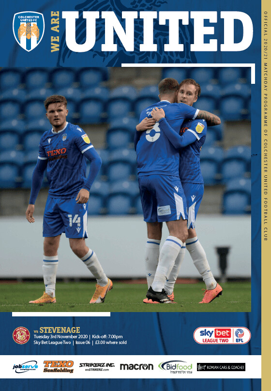 Colchester United v Stevenage - 03/11/20