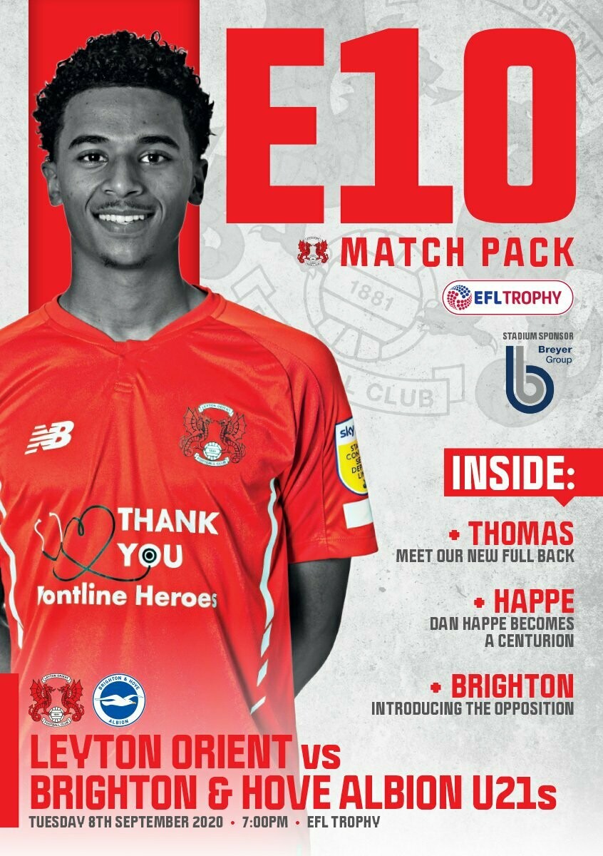 Leyton Orient v Brighton & Hove Albion U21 - 08/09/20