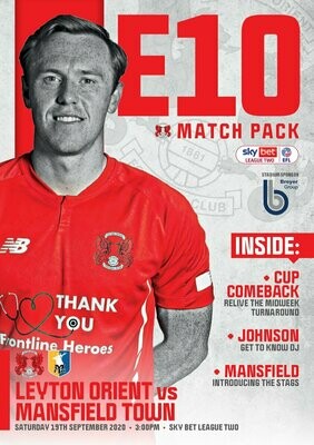 Leyton Orient v Mansfield Town - 19/09/20