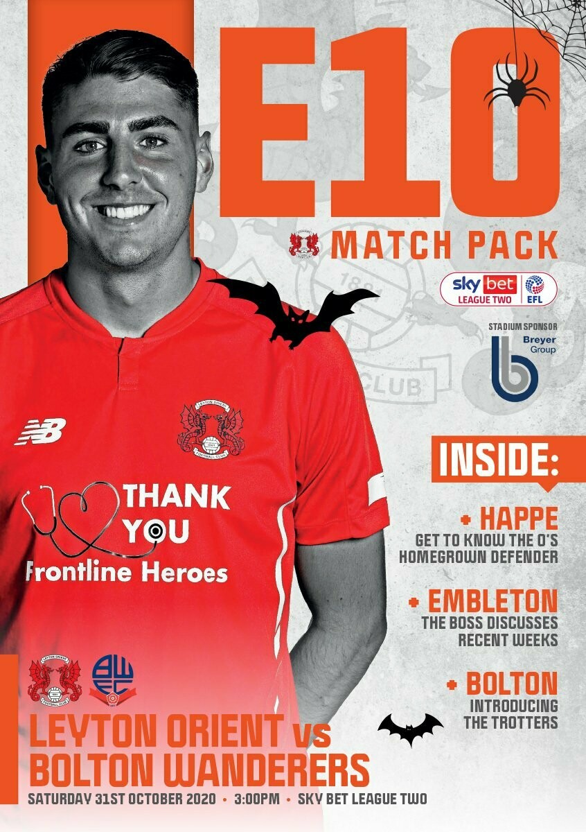Leyton Orient v Bolton Wanderers- 31/10/20