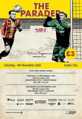 Bradford City v Exeter City - 14/11/20