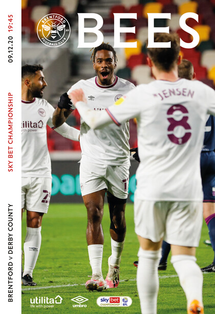 Brentford v Derby County - 09/12/20