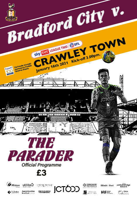 Bradford City v Crawley Town - 16/01/21