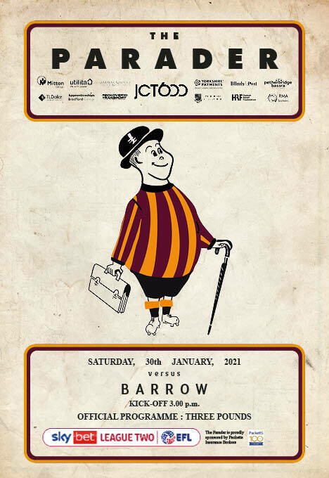 Bradford City v Barrow AFC - 30/01/21