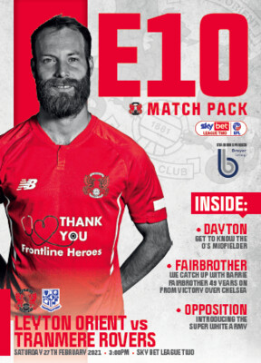 Leyton Orient v Tranmere Rovers - 27/02/21