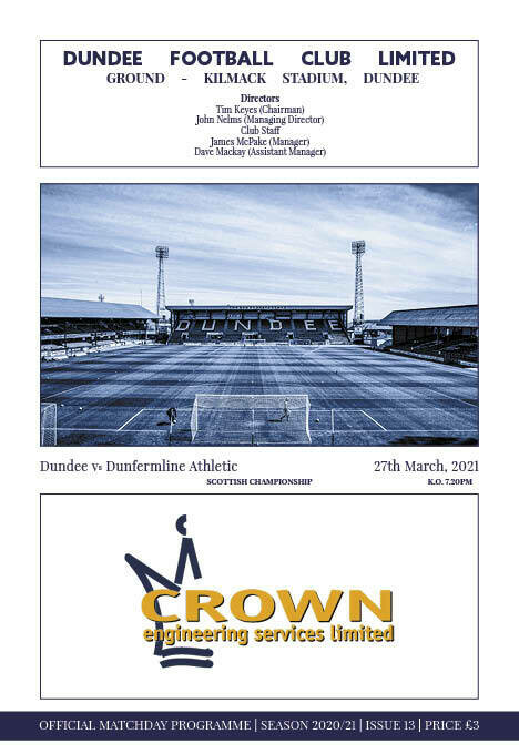Dundee v Dunfermline Athletic - 27/03/21