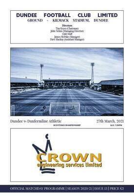 Dundee v Dunfermline Athletic - 27/03/21