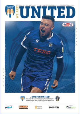 Colchester United v Sutton United - 04/09/21