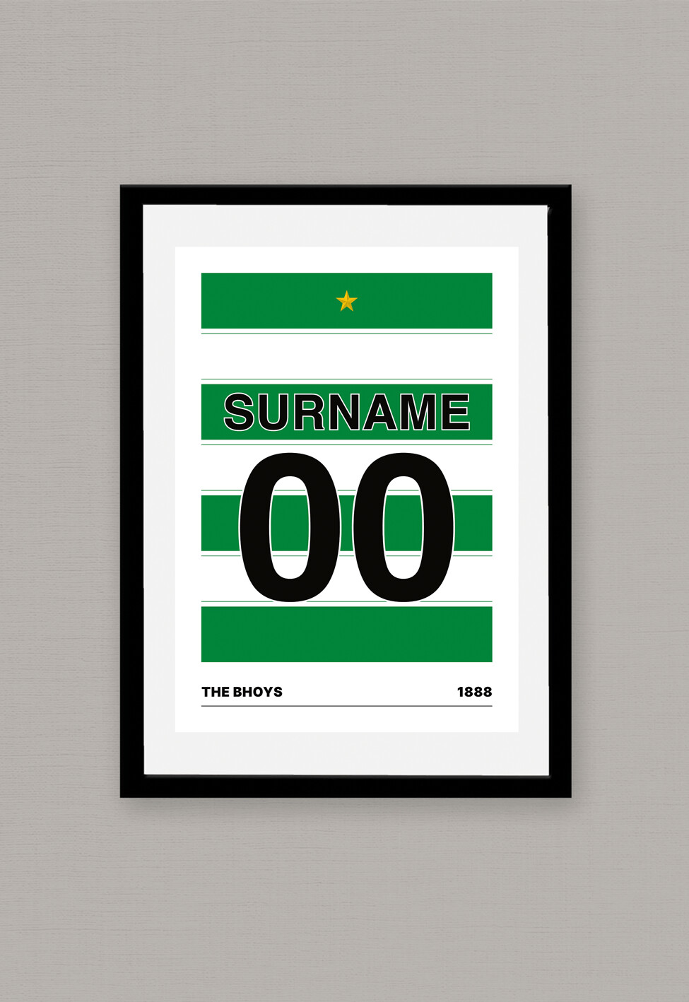 A4 Personalised Shirt Poster - Celtic