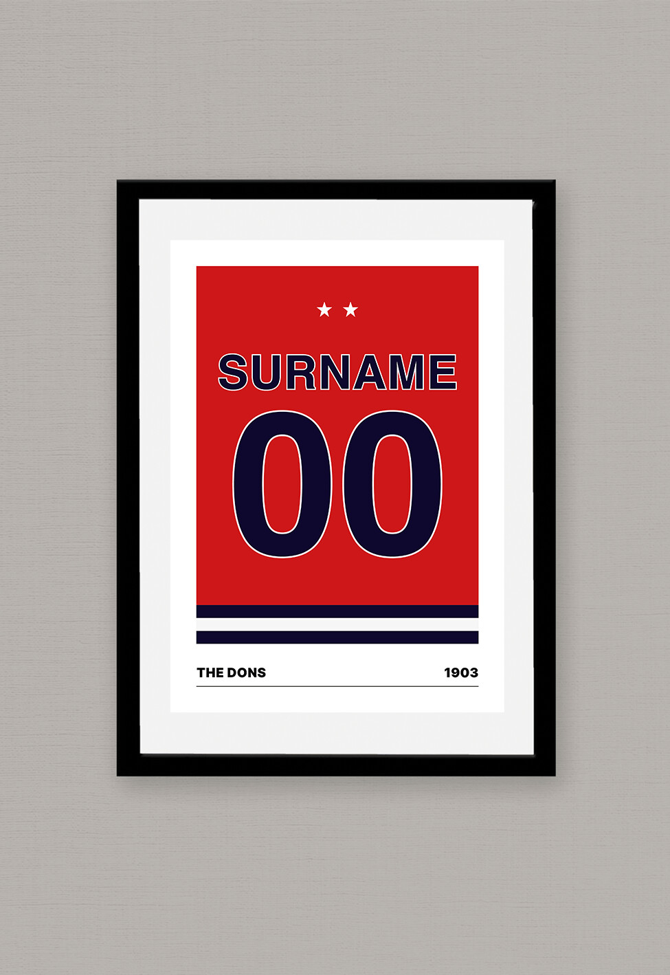 A4 Personalised Shirt Poster - Aberdeen