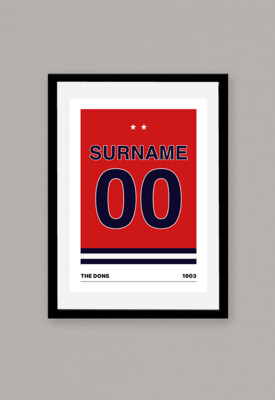 A4 Personalised Shirt Poster - Aberdeen
