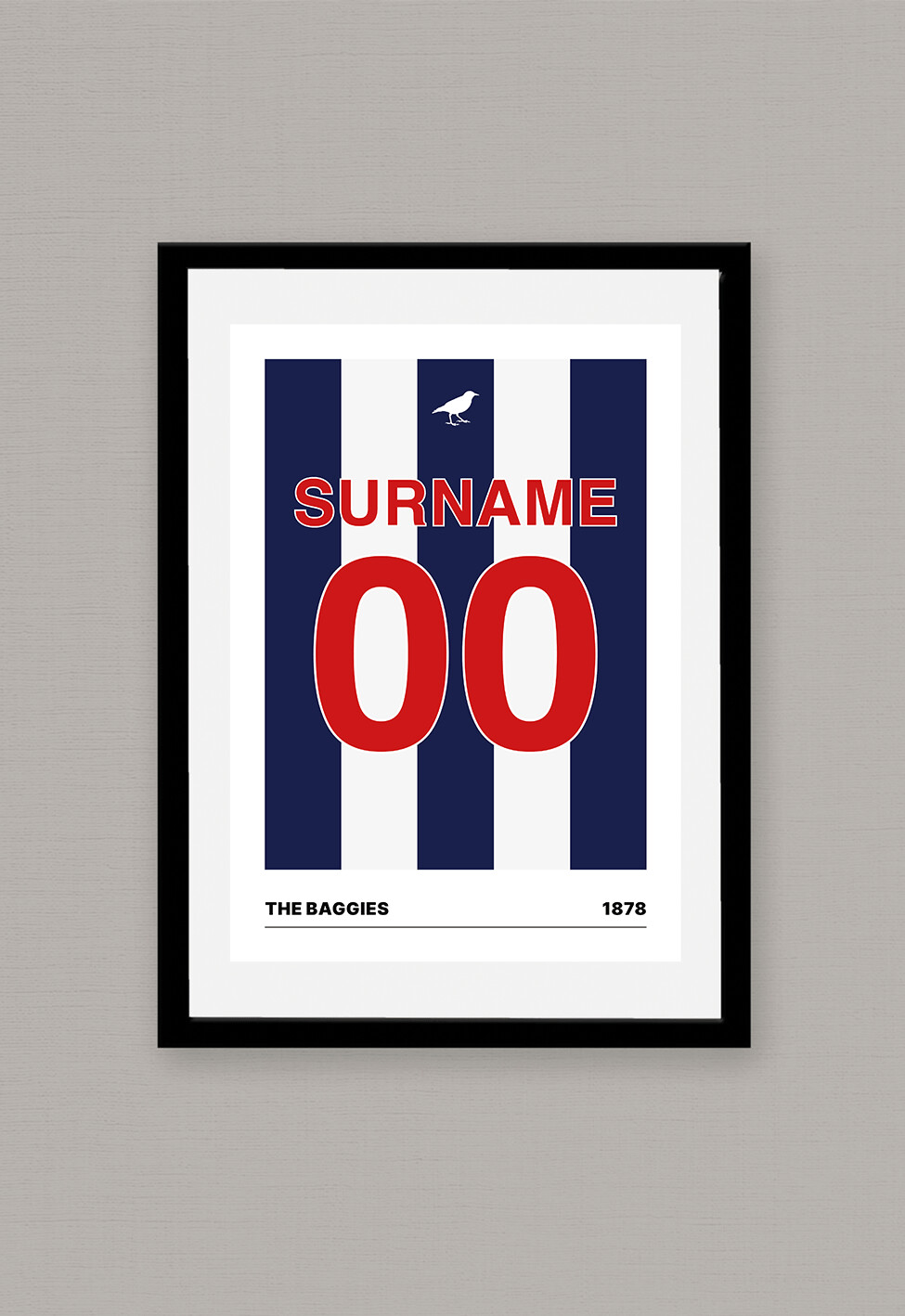 A4 Personalised Shirt Poster - West Bromwich Albion