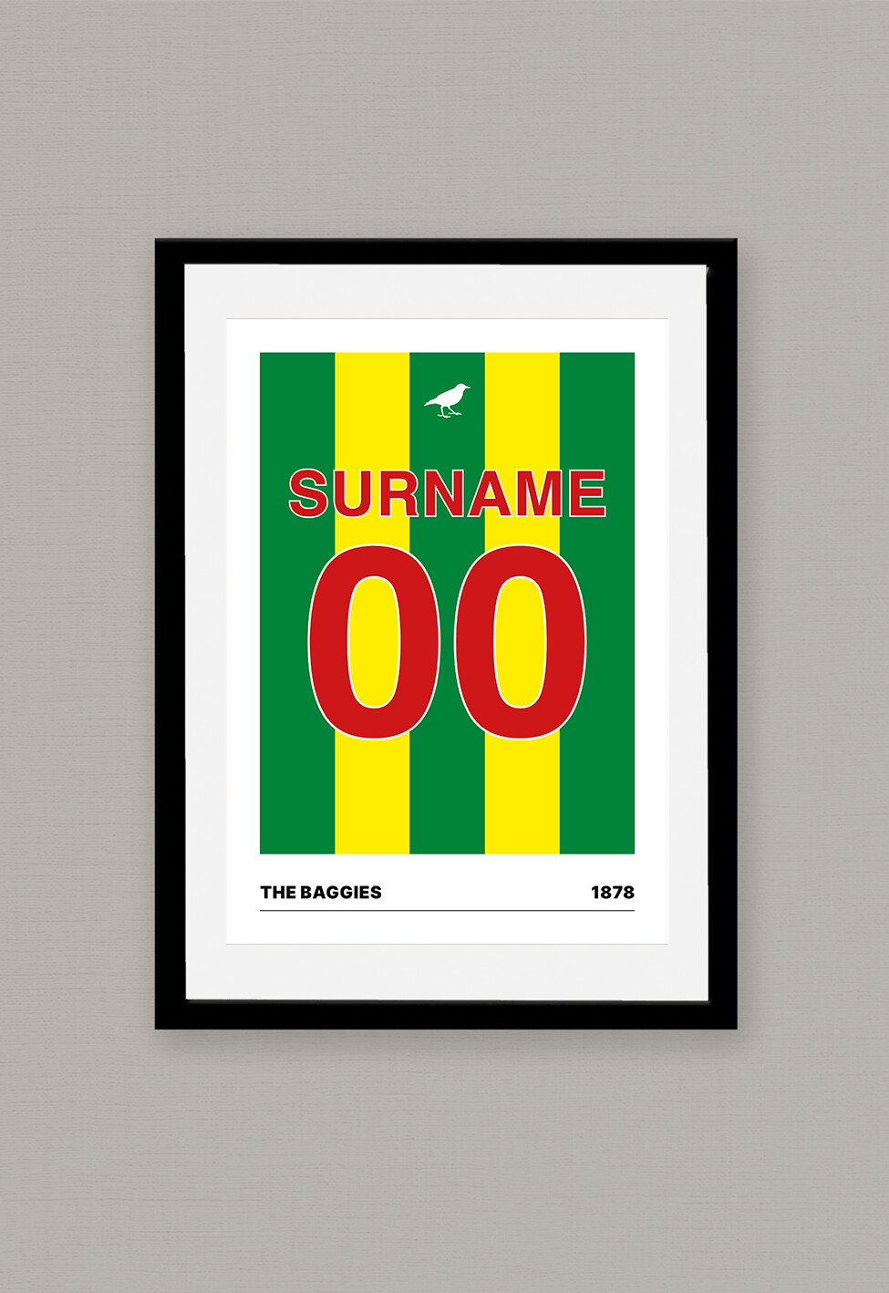 A4 Personalised Shirt Poster - West Bromwich Albion 2