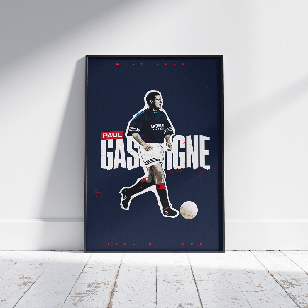 A4 POSTER - 'Paul Gascoigne' Hall of Fame