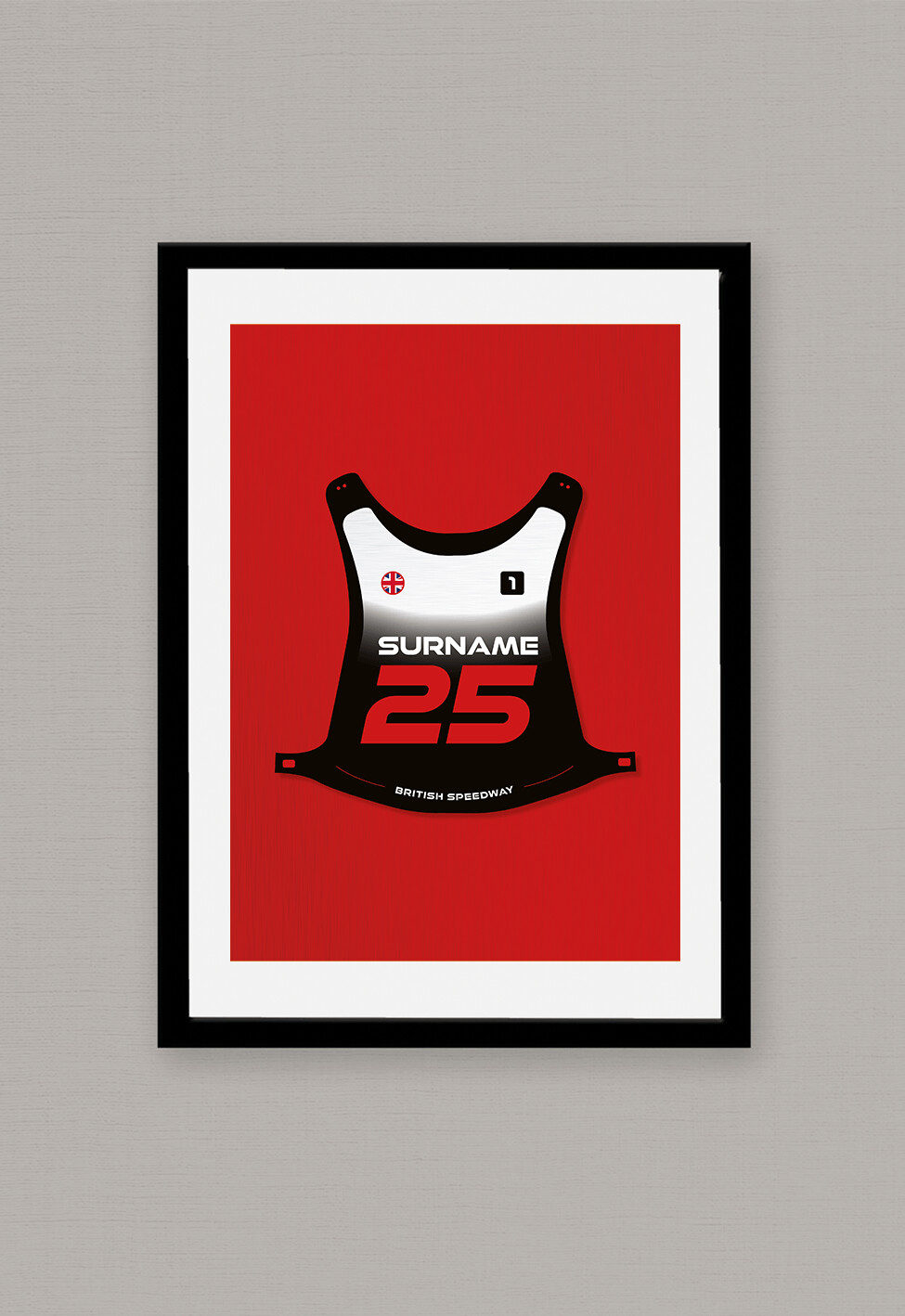 A4 Personalised Speedway Racejacket Poster 2