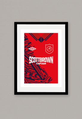A4 POSTER - Aberdeen Player Shirt Sponsor 5 - Scott Brown