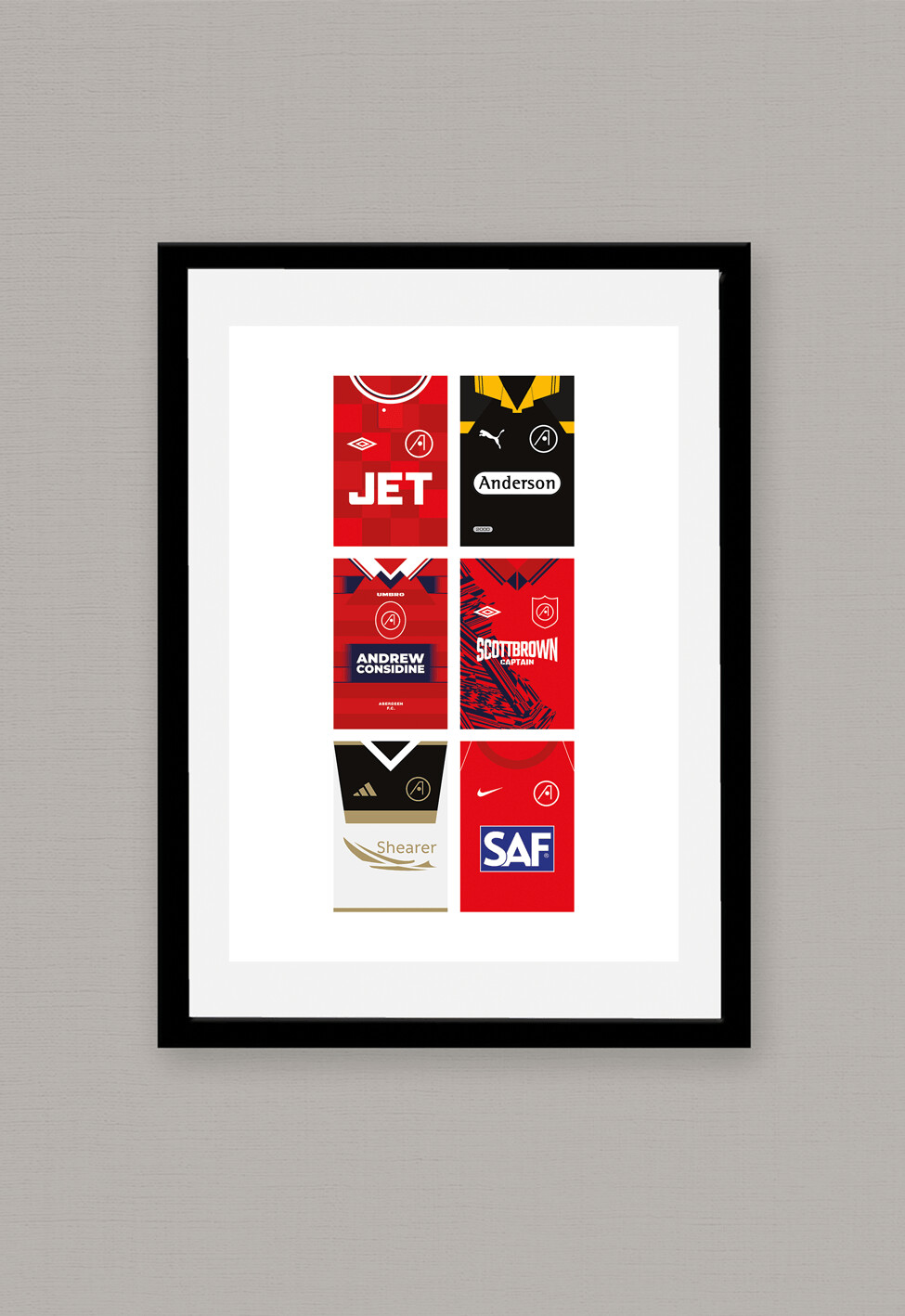 A4 POSTER - Aberdeen Player Shirt Sponsors Poster 1