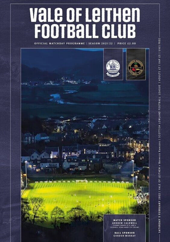 Vale of Leithen v Berwick Rangers - 05/02/22