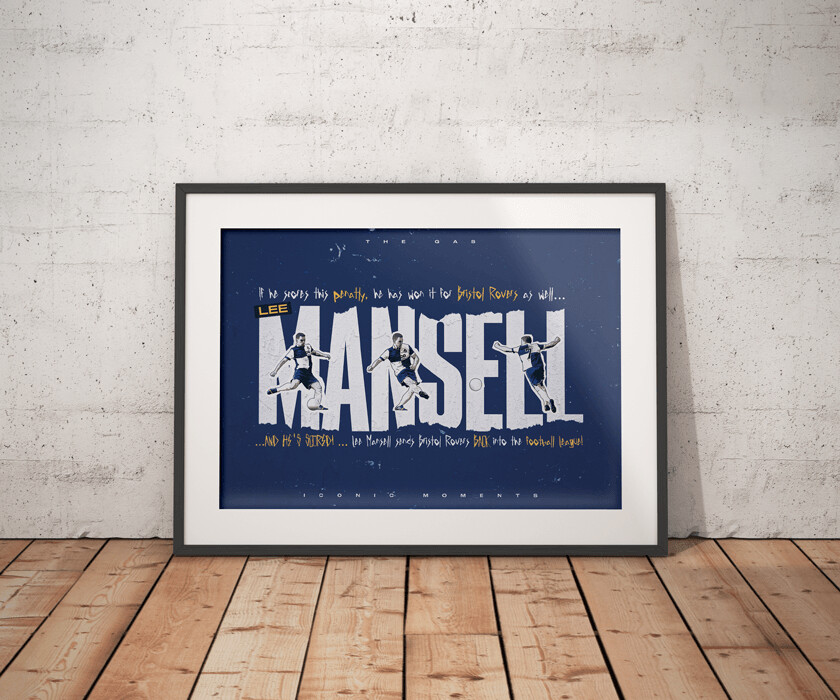 A4 POSTER - Lee Mansell Bristol Rovers Promotion