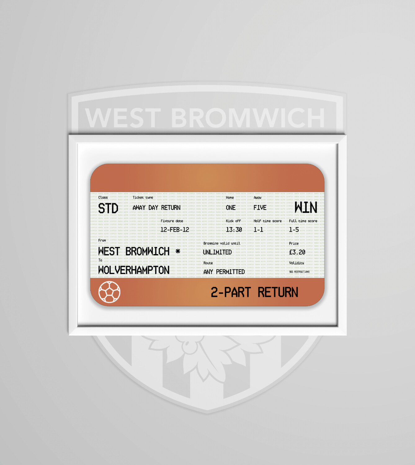 A4 POSTER - Wolves v WBA - Memorable Away Days