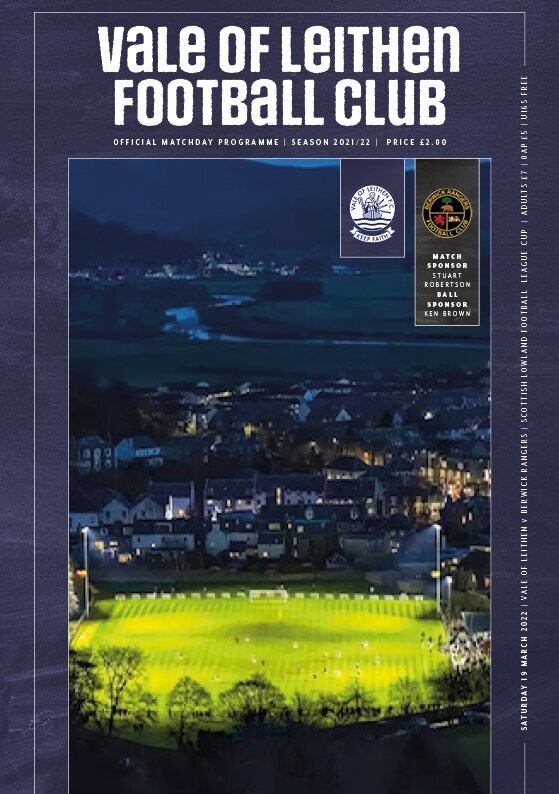 Vale of Leithen v Berwick Rangers - 19/03/22
