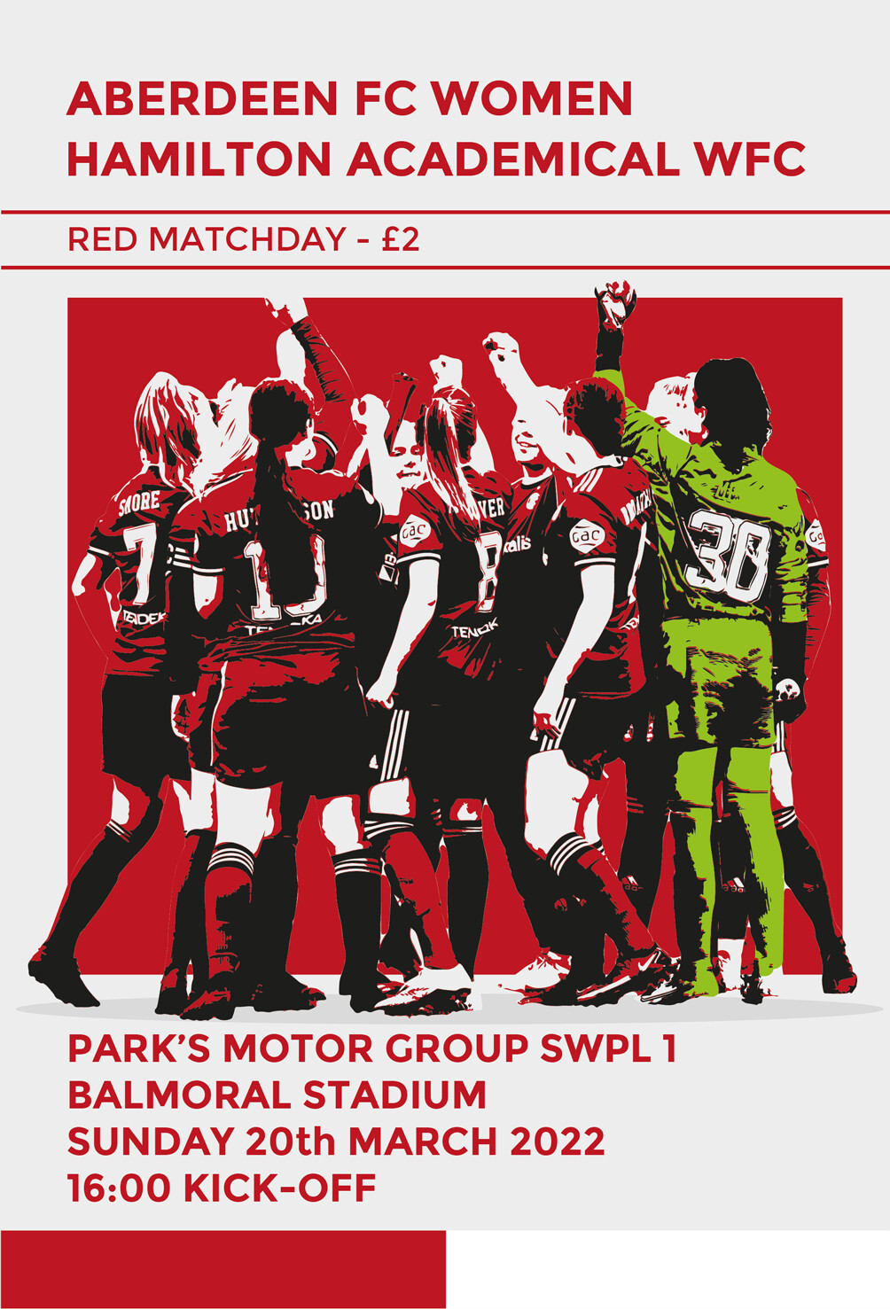 Aberdeen FC Women v Hamilton Academical Women - 20/03/22