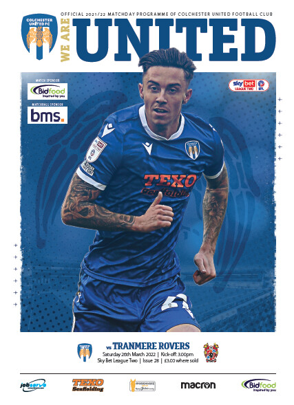 Colchester United v Tranmere Rovers - 26/03/22