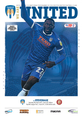 Colchester United v Stevenage - 09/04/22