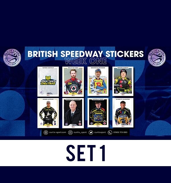 British Speedway Stickers - SHEET ONE