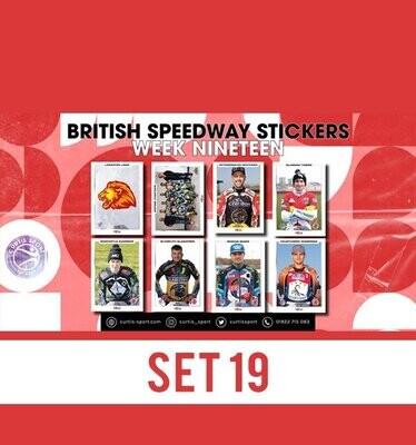 British Speedway Stickers - SHEET NINETEEN