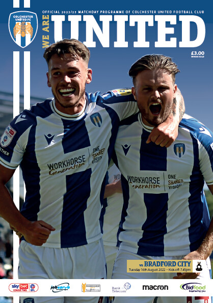 Colchester United v Bradford City - 16/08/22