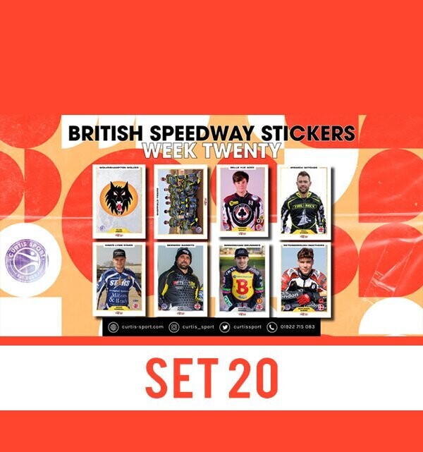 British Speedway Stickers - SHEET TWENTY