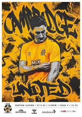 Cambridge United v Burton Albion - 27/08/22