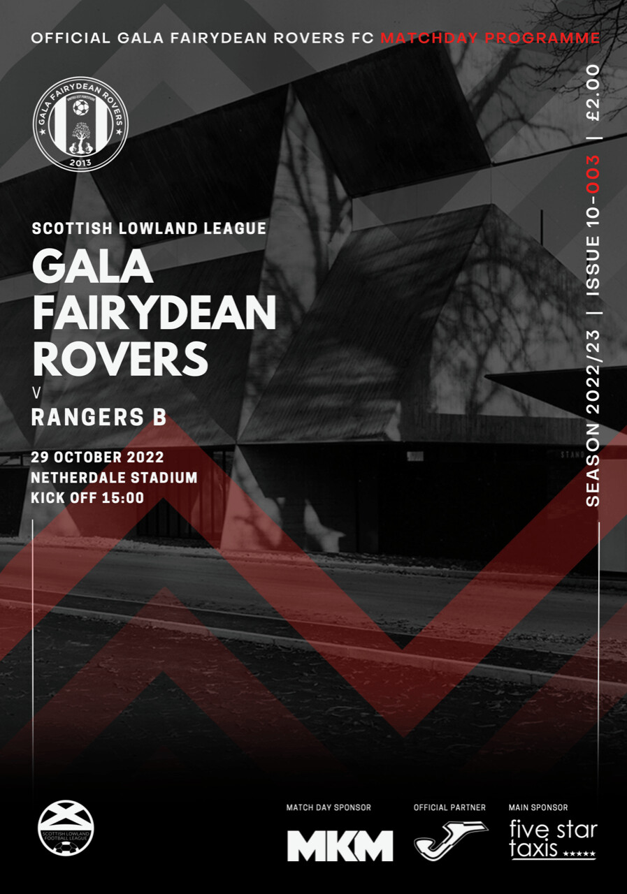 Gala Fairydean Rovers v Rangers B - 29/10/22